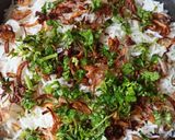 A picture of step 10 of Kabuli Chana Biryani /Chickpea Biryani.