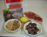 Foto del paso 1 de la receta: Bolitas de jamón serrano y de salmón ahumado