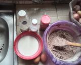 A picture of step 1 of Super Moist Chocolate Cake.