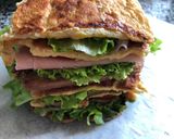 Hình bước làm 4 của món Sandwich Ngàn Lớp Đủ Dinh Dưỡng Cho Bữa Sáng