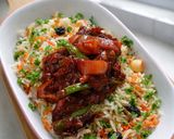 Gambar langkah 8 resipi Nasi Pilaf & Bawal Masak Merah.