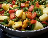 A picture of step 5 of Beans & potato bhaji.