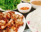 Hình bước làm 2 của món Bún mắm nêm thịt quay
