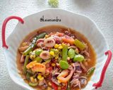 Foto langkah ke 8 dari resep Tumis Asam Cumi Jagung Muda.
