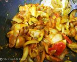 A picture of step 9 of Dawat basmati brown rice mushroom spinach veg biryani.