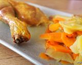 Une image de l'étape 4 de Poulet rôti à la rôtissoire avec plat au four.