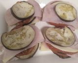 Foto del paso 6 de la receta: Berenjenas con tomate, mozzarella y jamón york