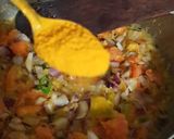 A picture of step 5 of Sev bhaji.