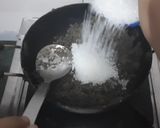 A picture of step 2 of Navratri kuttu burfi.