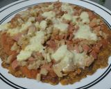 Foto del paso 7 de la receta: "Pizza"🍕de plátano🍌🥓🍗pintón🍕🧀🍅sin horno