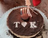Hình bước làm 4 của món Oreo cheese cake (bánh kem phô mai không cần lò nướng)
