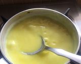 A picture of step 5 of Rasmalai topping with kesari Rabri.