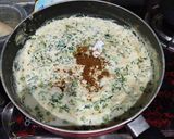 A picture of step 2 of Methi Mutter Malai.