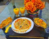 A picture of step 4 of Mango Pasta chaat.