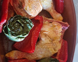 Foto del paso 8 de la receta: Pollo al horno con alcachofas