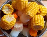Hình bước làm 1 của món Lẩu chao khoai môn