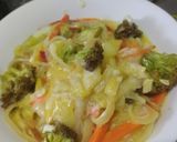 Foto del paso 12 de la receta: Plato de vegetales salteados cremosos con pasta🥦🌶️🧅🥕🍝