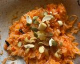 A picture of step 4 of Kesari Bhat.