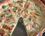 Une image de l'étape 1 de Quiche brocolis saumon.