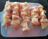 Csirkemell saslik, almával rántva recept fázis 1 fotója