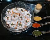 A picture of step 4 of Dahi Vada.