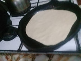 Tortilla de grasa en sartén