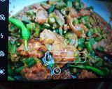 A picture of step 7 of Mutton lady finger😋.
