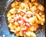 A picture of step 4 of Aloo palak.