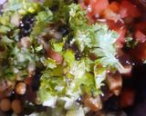 A picture of step 3 of Matar ki chaat.