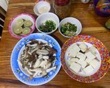 รูปขั้นตอนการทำที่ 1 ของ ลาบเห็ดใส่เต้าหู้ทอดเจ