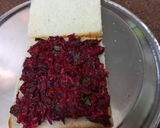 A picture of step 3 of Beetroot sandwich 🥪.