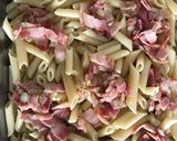 Foto del paso 6 de la receta Macarrones con bacon, y costra de huevos, quesos y bebida de avena