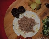 A picture of step 9 of Persian pan fried sumac kebab.