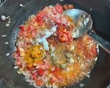 A picture of step 1 of Chicken liver masala.