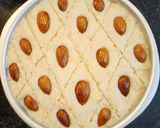 A picture of step 3 of Basbousa.