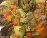 Foto del paso 6 de la receta Guiso de verduras con alcachofas y setas vegano