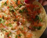 A picture of step 5 of Masala papad.