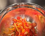 A picture of step 5 of Thai coconut curry with prawns.