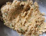 A picture of step 2 of Leftover rice and cabbage balls.