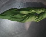 A picture of step 3 of Leaf shaped mathari.