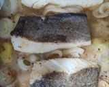 Foto del paso 7 de la receta: Bacalao al Horno con Fusión de Basil Lemongrass, Yakiniku y Miel
