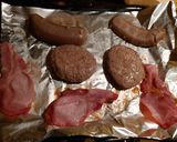 A picture of step 1 of My late night burger.