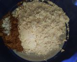 A picture of step 4 of Eggless whole wheat chocolate cake.