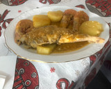 Foto del paso 9 de la receta: Rape en salsa con gambones y patata panadera