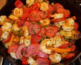 A picture of step 11 of Mike's Cajun Shrimp Smoked Sausage & Baby Potato Skillets.