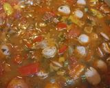 A picture of step 4 of Jambalaya.
