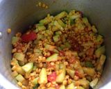 A picture of step 11 of Lauki chana dal.