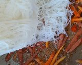 A picture of step 7 of Rice vermicelli stir fry.