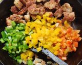 A picture of step 3 of Schezwan Chicken fried rice (Restaurant style).