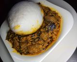 A picture of step 1 of Egusi Soup 🍲.